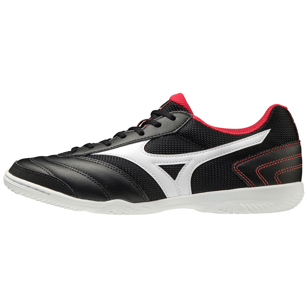 Mizuno MRL Sala Club IN Férfi Focicipő Fekete/Titán/Piros VMU857146